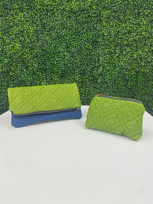 Green with Envy Italian Leather Pouch ONLY