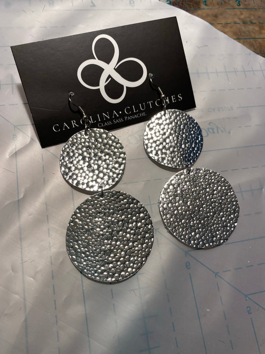 Silver Dollars - Leather Earrings Pre-Order